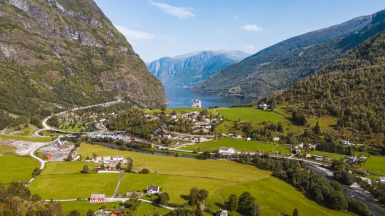 View from Flåm waterfall