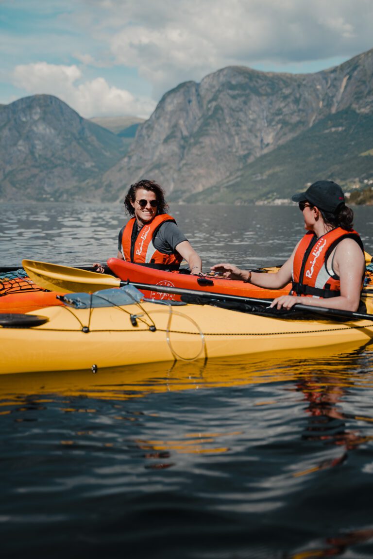 2 people kayaking